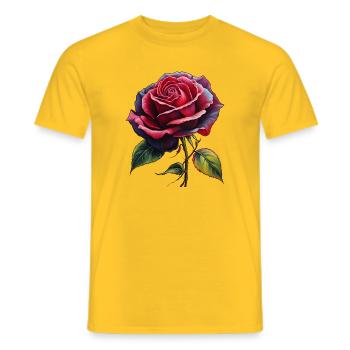 An Eternal Rose - Men's T-Shirt - yellow - Front - AI Model Male 178 dark (178cm)
