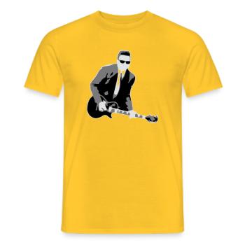 Guitarist 50s - Men's T-Shirt - yellow - Front - AI Model Male 178 dark (178cm)