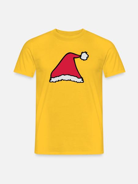 Weihnachtsmütze - Männer T-Shirt - Gelb