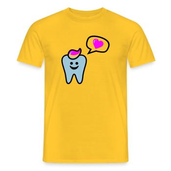 zahn punk zahnarzt dentist - T-shirt homme - jaune - Devant - AI Model Male 178 dark (178cm)