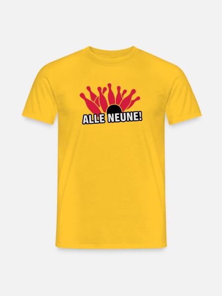 Bowling - All nine! Bowling shirt - Men's T-Shirt - yellow