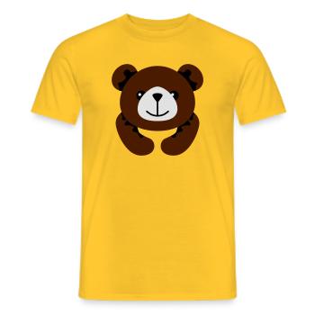 Bärchen | Bär | Baer - Men's T-Shirt - yellow - Front - AI Model Male 178 dark (178cm)