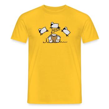 Counting Sheep - Men's T-Shirt - yellow - Front - AI Model Male 178 dark (178cm)