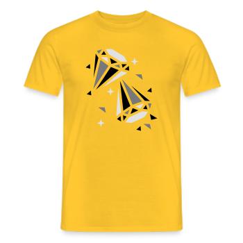 Zwei Diamanten - Männer T-Shirt - Gelb - Vorne - AI Model Male 178 dark (178cm)