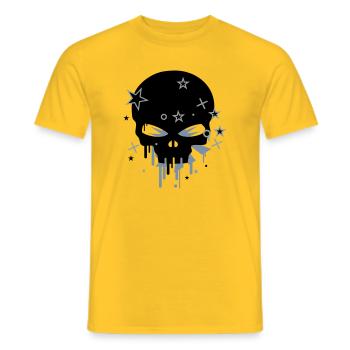 Skull / Skull - Mænd T-shirt - gul - Foran - AI Model Male 178 dark (178cm)