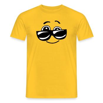 Cool Sonnenbrille Comic Lustig - Männer T-Shirt - Gelb - Vorne - AI Model Male 178 dark (178cm)