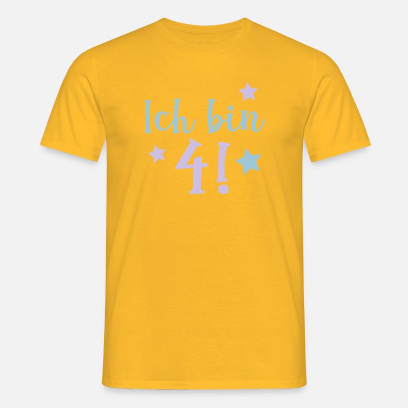 ich bin 4! - Männer T-Shirt - Gelb