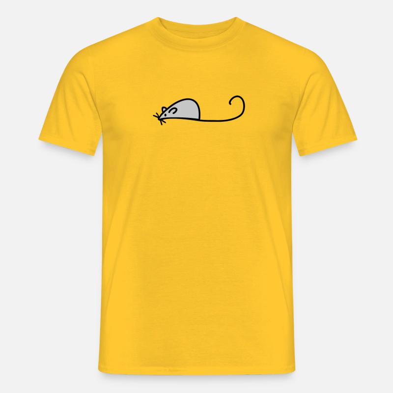 Maus - Männer T-Shirt - Gelb