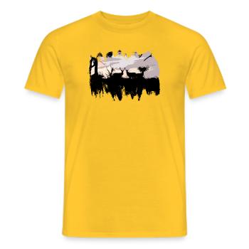 cervids approach - Men's T-Shirt - yellow - Front - AI Model Male 178 dark (178cm)