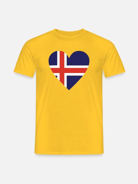 Island - Männer T-Shirt - Gelb
