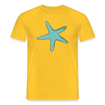 L’étoile de mer - T-shirt homme - jaune - Devant - AI Model Male 178 dark (178cm)