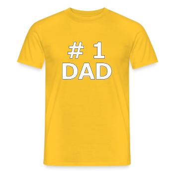 No. 1 dad - Männer T-Shirt - Gelb - Vorne - AI Model Male 178 dark (178cm)