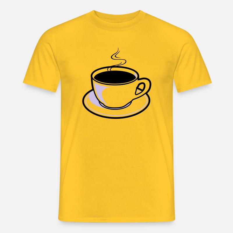 Kaffee, Tasse, Koffein - Männer T-Shirt - Gelb