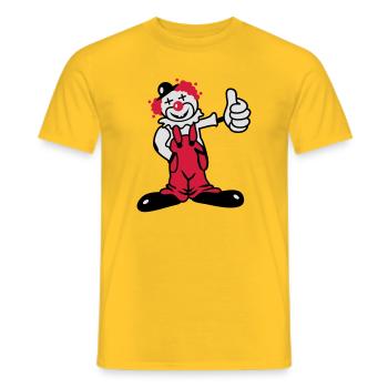 Ein lustiger Clown - Männer T-Shirt - Gelb - Vorne - AI Model Male 178 dark (178cm)