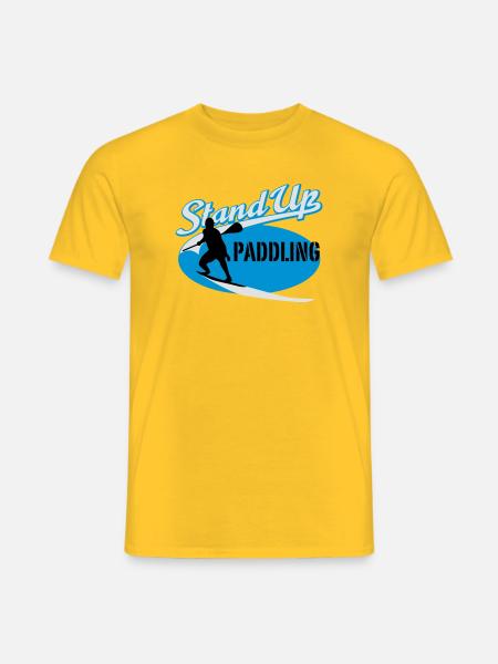 Stand Up Paddling - Männer T-Shirt - Gelb