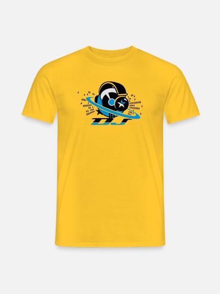 DJ- Plattenpult mit Kopfhörer und Equalizer - Männer T-Shirt - Gelb