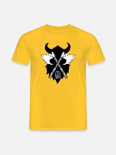 Rune Wikinger Axt, Gruß aus Walhall tiwaz - Männer T-Shirt - Gelb