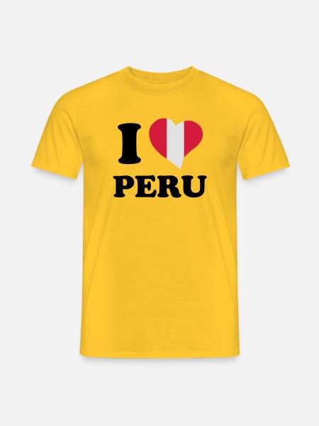 I love peru. - Men's T-Shirt - yellow