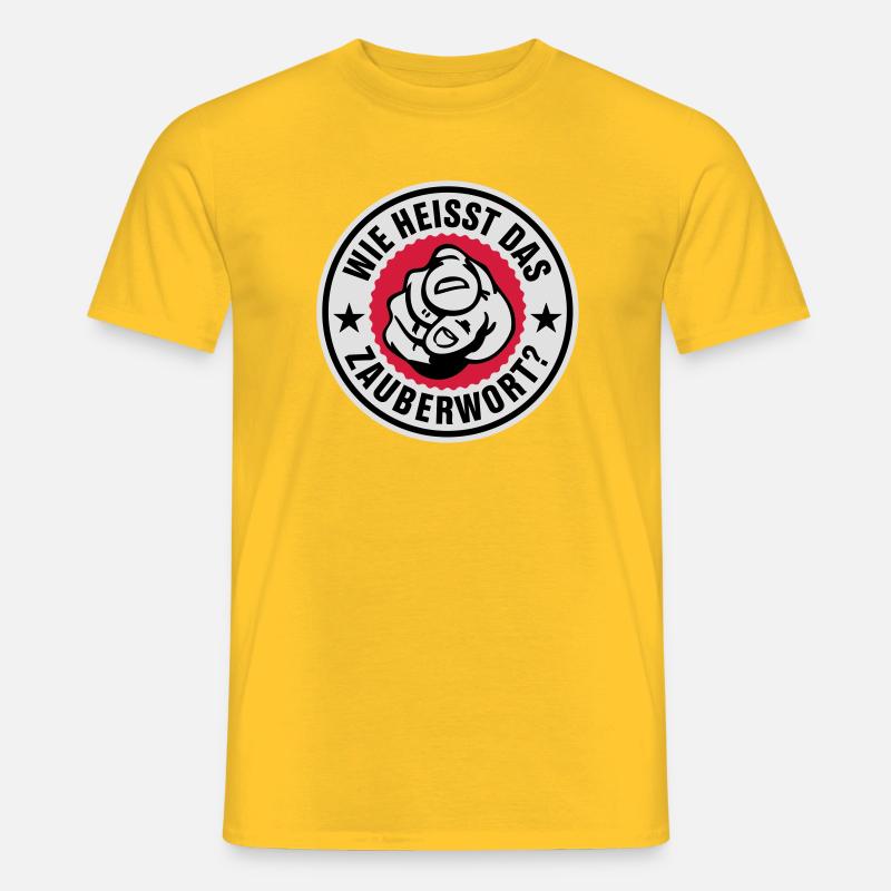 Zauberwort - Männer T-Shirt - Gelb