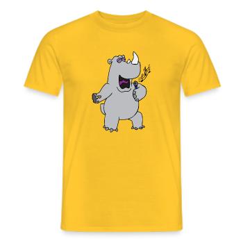 lustige Tiere Pflanzen Obst Gemüse Kindermotive - Männer T-Shirt - Gelb - Vorne - AI Model Male 178 dark (178cm)