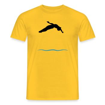 Turret jumpers - Men's T-Shirt - yellow - Front - AI Model Male 178 dark (178cm)