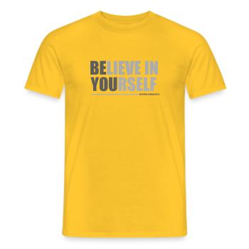 Motivation Fitness Sport Mode - Men's T-Shirt - yellow - Front - AI Model Male 178 dark (178cm)