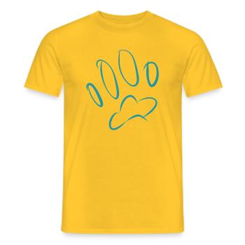 Pied-pied chien - T-shirt homme - jaune - Devant - AI Model Male 178 dark (178cm)