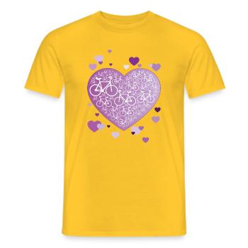 Artistic cycling, artistic cycling, indoor cycling - Men's T-Shirt - yellow - Front - AI Model Male 178 dark (178cm)