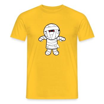 Chemise enfant Motif chemise momie enveloppé de momie - T-shirt homme - jaune - Devant - AI Model Male 178 dark (178cm)