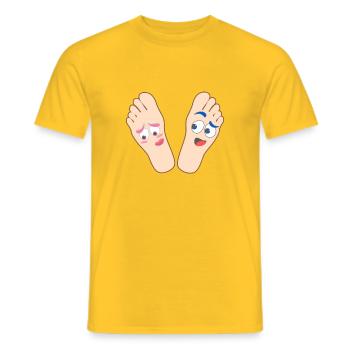 Chemise enfant flirter pieds chemise motif drôle pieds - T-shirt homme - jaune - Devant - AI Model Male 178 dark (178cm)