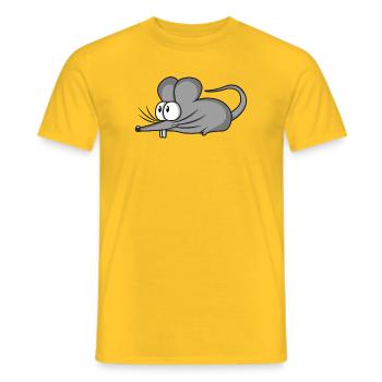 Souris souris mousi petites souris rat rongeur - T-shirt homme - jaune - Devant - AI Model Male 178 dark (178cm)