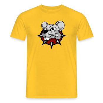 Souris souris mousy petites souris rat animal de compagnie - T-shirt homme - jaune - Devant - AI Model Male 178 dark (178cm)
