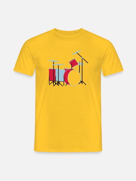 coloured_drums - Männer T-Shirt - Gelb