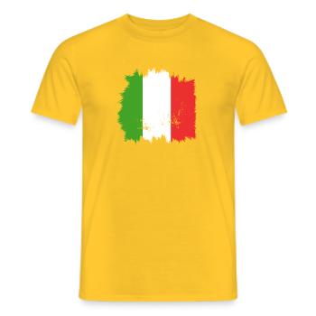 Italien Flagge - Männer T-Shirt - Gelb - Vorne - AI Model Male 178 dark (178cm)