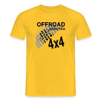 Defender Land-Rover OFF Road schwarz - Männer T-Shirt - Gelb - Vorne - AI Model Male 178 dark (178cm)