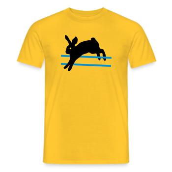 Ein Sprung Kaninchen - Männer T-Shirt - Gelb - Vorne - AI Model Male 178 dark (178cm)