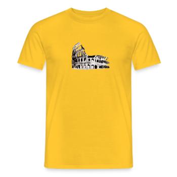 Colosseum Italian monument - Men's T-Shirt - yellow - Front - AI Model Male 178 dark (178cm)