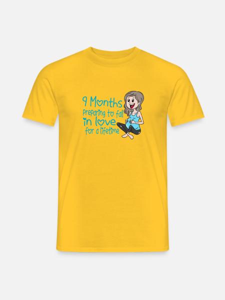 Schwangerschaft Schwanger Baby - Männer T-Shirt - Gelb