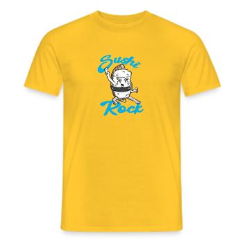 Sushi Essen Japan Geschenk - Männer T-Shirt - Gelb - Vorne - AI Model Male 178 dark (178cm)