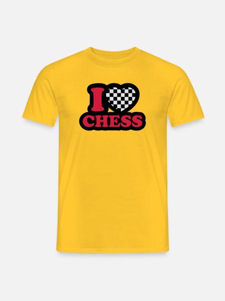I love chess - Men's T-Shirt - yellow