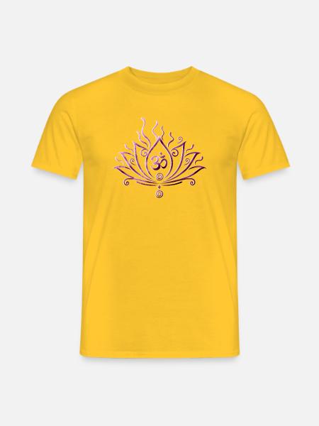 Lotusblume Om Symbol Yoga Lotus Lila - Männer T-Shirt - Gelb