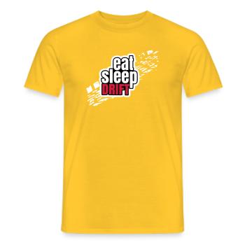 Eat Sleep Drift - Männer T-Shirt - Gelb - Vorne - AI Model Male 178 dark (178cm)
