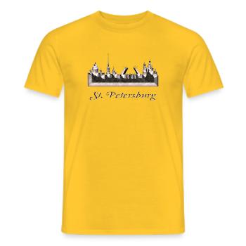 St. Petersburg - Men's T-Shirt - yellow - Front - AI Model Male 178 dark (178cm)