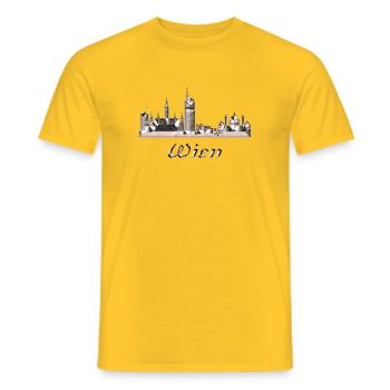 Vienne - T-shirt homme - jaune - Devant - AI Model Male 178 dark (178cm)
