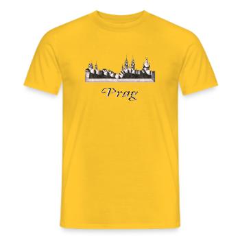 Prague - T-shirt homme - jaune - Devant - AI Model Male 178 dark (178cm)
