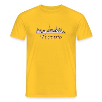 Toronto - Men's T-Shirt - yellow - Front - AI Model Male 178 dark (178cm)