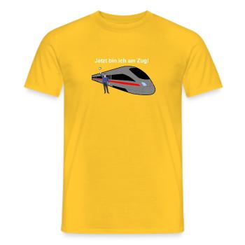Jetzt bin ich am Zug! - Männer T-Shirt - Gelb - Vorne - AI Model Male 178 dark (178cm)