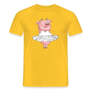 Ballett lustig - Männer T-Shirt - Gelb - Vorne - AI Model Male 178 dark (178cm)