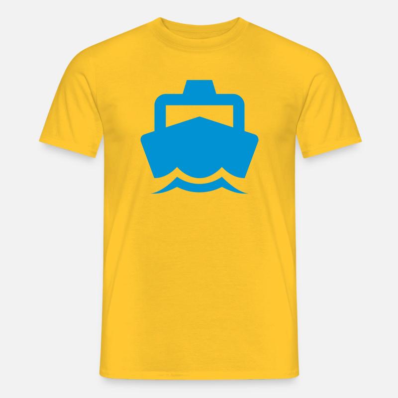 Ship Schiff - Männer T-Shirt - Gelb