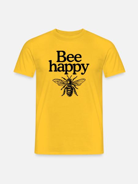 Bee happy - Men's T-Shirt - yellow